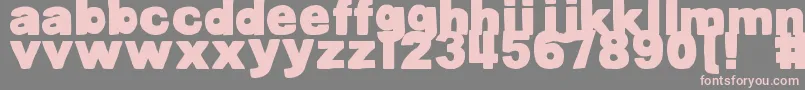 DjbBellyButtonInnie Font – Pink Fonts on Gray Background