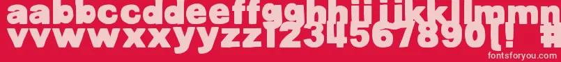 fuente DjbBellyButtonInnie – Fuentes Rosadas Sobre Fondo Rojo