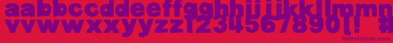 DjbBellyButtonInnie Font – Purple Fonts on Red Background