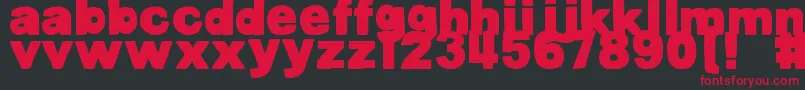 DjbBellyButtonInnie Font – Red Fonts on Black Background