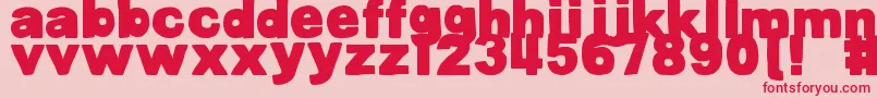 fuente DjbBellyButtonInnie – Fuentes Rojas Sobre Fondo Rosa