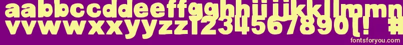 DjbBellyButtonInnie Font – Yellow Fonts on Purple Background