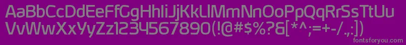 フォントHybreargRegular – 紫の背景に灰色の文字