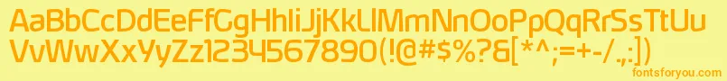 HybreargRegular Font – Orange Fonts on Yellow Background