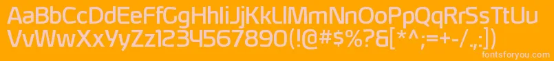 HybreargRegular Font – Pink Fonts on Orange Background