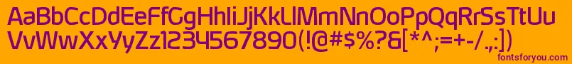 Шрифт HybreargRegular – фиолетовые шрифты на оранжевом фоне