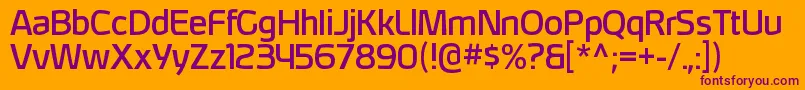 フォントHybreargRegular – オレンジの背景に紫のフォント