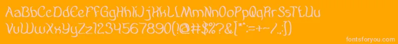Police AmazingSymphonyBold – polices roses sur fond orange