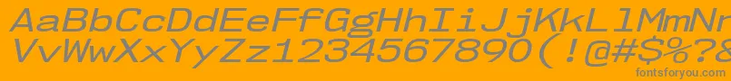 Nk57MonospaceExRgIt Font – Gray Fonts on Orange Background