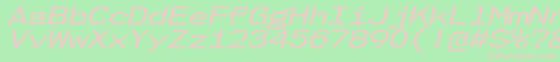 Nk57MonospaceExRgIt Font – Pink Fonts on Green Background