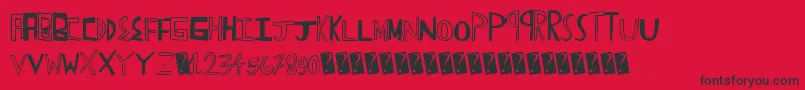 フォントFuntrucks – 赤い背景に黒い文字