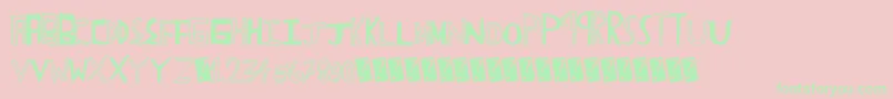 Funtrucks Font – Green Fonts on Pink Background