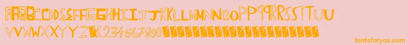 Funtrucks Font – Orange Fonts on Pink Background