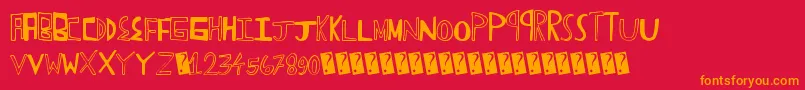 Funtrucks Font – Orange Fonts on Red Background