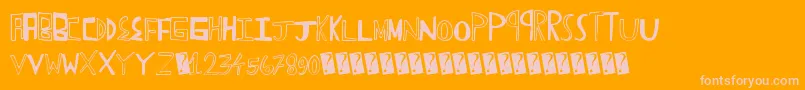 Funtrucks Font – Pink Fonts on Orange Background