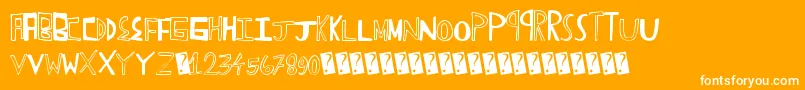 Funtrucks Font – White Fonts on Orange Background