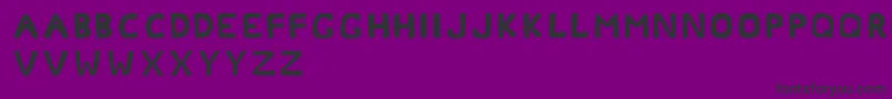 フォントOkcoral – 紫の背景に黒い文字
