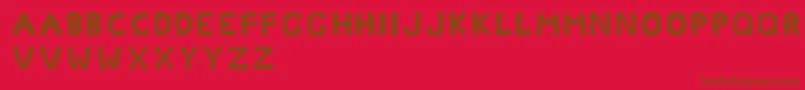Okcoral Font – Brown Fonts on Red Background