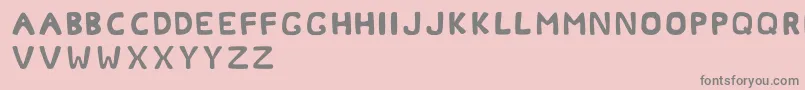Okcoral Font – Gray Fonts on Pink Background