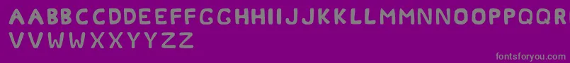 Okcoral Font – Gray Fonts on Purple Background