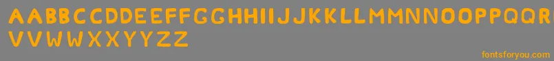 Okcoral Font – Orange Fonts on Gray Background