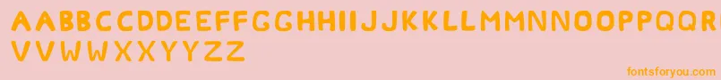 Okcoral Font – Orange Fonts on Pink Background