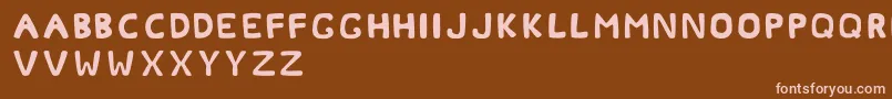 Okcoral Font – Pink Fonts on Brown Background