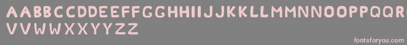 Okcoral Font – Pink Fonts on Gray Background