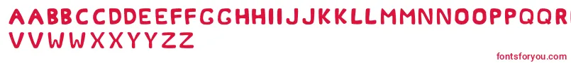 フォントOkcoral – 白い背景に赤い文字