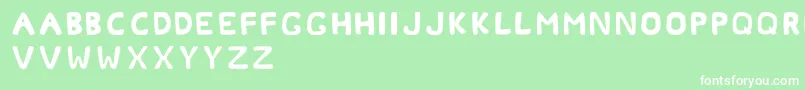 Okcoral Font – White Fonts on Green Background
