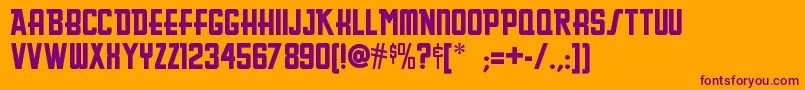 Greasyspoonnf Font – Purple Fonts on Orange Background