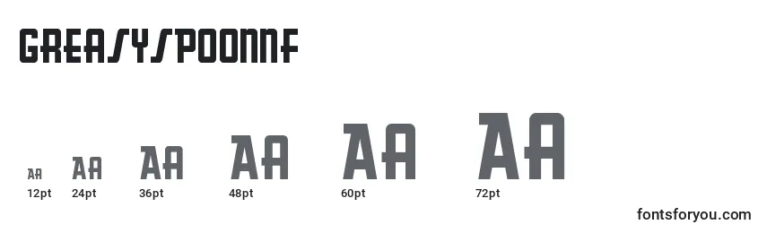 Greasyspoonnf Font Sizes