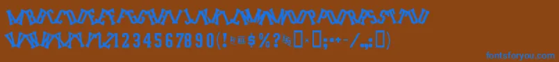 IntramuralJumbledJl Font – Blue Fonts on Brown Background