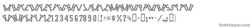 フォントIntramuralJumbledJl – 白い背景に灰色の文字