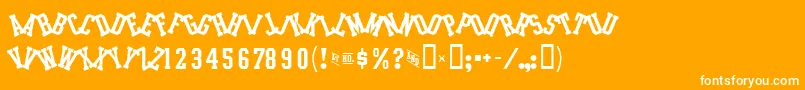 IntramuralJumbledJl Font – White Fonts on Orange Background