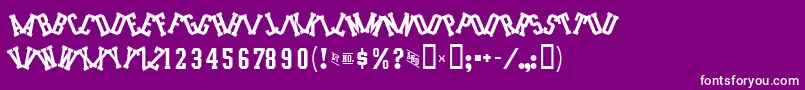 IntramuralJumbledJl Font – White Fonts on Purple Background