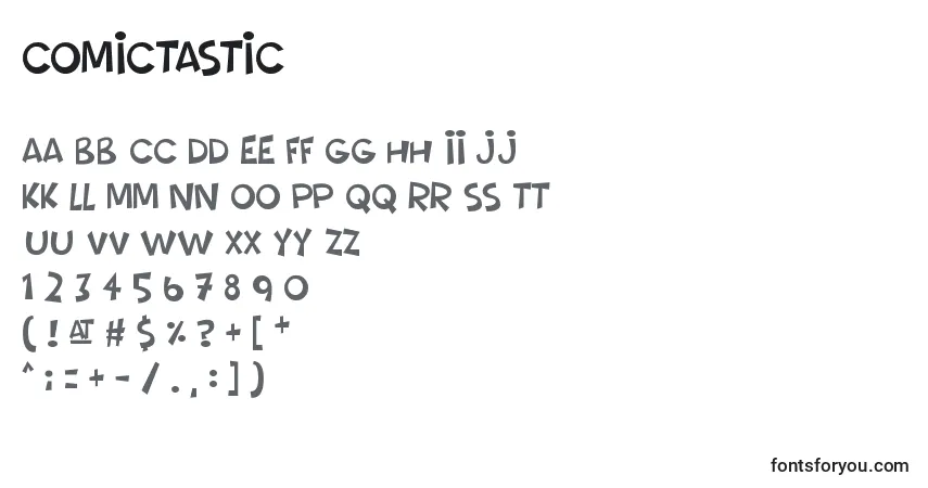 Шрифт Comictastic – алфавит, цифры, специальные символы