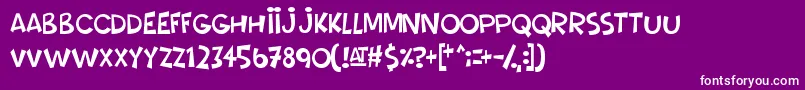 Comictastic Font – White Fonts on Purple Background