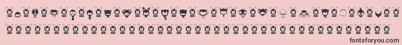 AnimalKai Font – Black Fonts on Pink Background