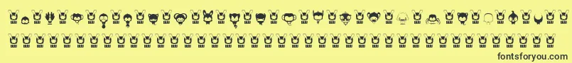 AnimalKai Font – Black Fonts on Yellow Background