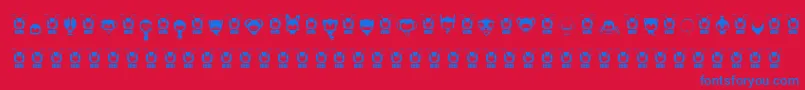 AnimalKai Font – Blue Fonts on Red Background