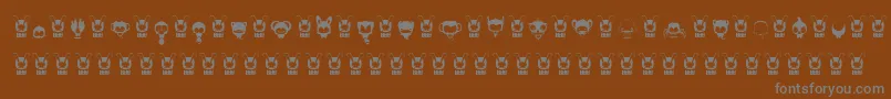 AnimalKai Font – Gray Fonts on Brown Background