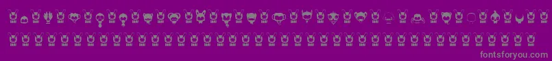 AnimalKai Font – Gray Fonts on Purple Background