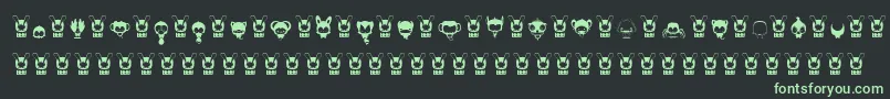 AnimalKai Font – Green Fonts on Black Background