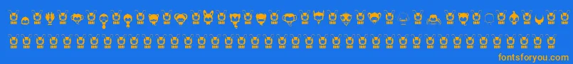 AnimalKai Font – Orange Fonts on Blue Background