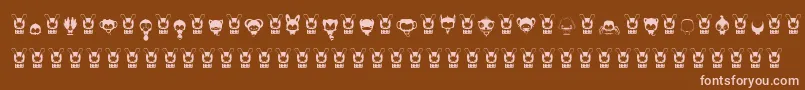 AnimalKai Font – Pink Fonts on Brown Background