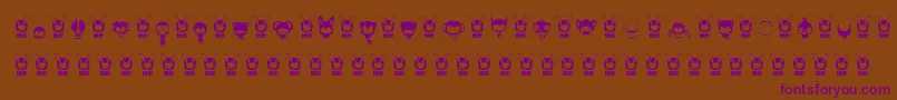 AnimalKai Font – Purple Fonts on Brown Background