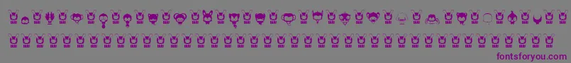 AnimalKai Font – Purple Fonts on Gray Background