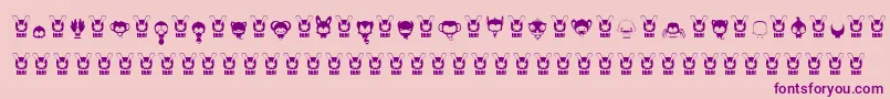 AnimalKai Font – Purple Fonts on Pink Background