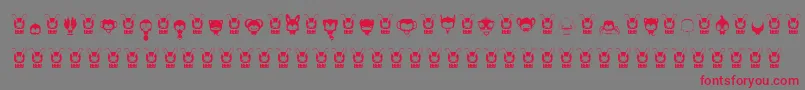 AnimalKai Font – Red Fonts on Gray Background